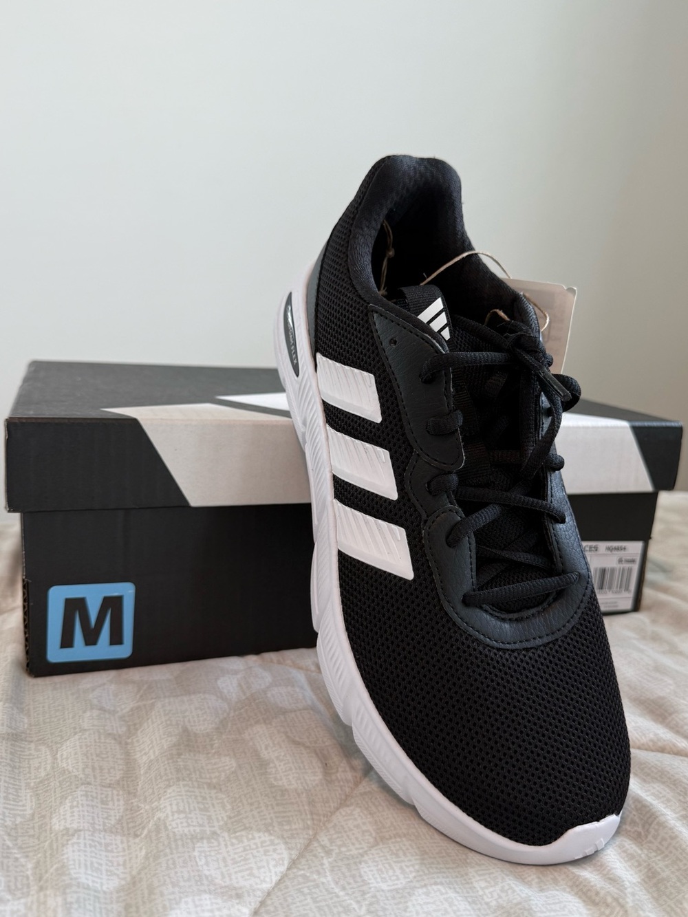 adidas Black and White Men's Athletic Shoe